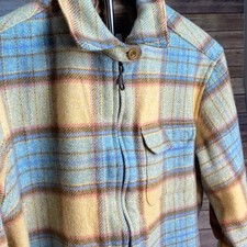 Vintage Pendleton Originals Plaid Wool Elbow Patch Jacket - Mens Large RF158 picture