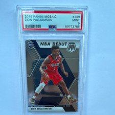 Panini 2019-20 Mosaic Zion Williamson NBA Debut #269 Rookie PSA 9 59773788 picture