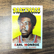 Topps 1971-72 Earl Monroe #130 Baltimore Bullets Basketball Base Set Card picture