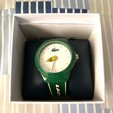 Lacoste Unisex Quartz Analog Wristwatch Green Rubber Strap w/ Box picture