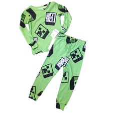 MINECRAFT Boy's 2 Piece Long Sleeves Pajama Set - Size 4 NWT picture