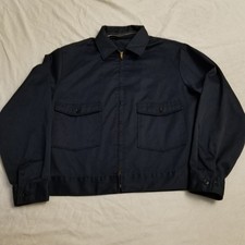 Vintage Lee Chetopa Twill Jacket Mens 42 Blue Full Zip 70s Workwear Talon picture