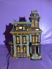 RARE & Retired Dept 56 2012 Snow Village Halloween Mordecai Mansion 4025337 picture