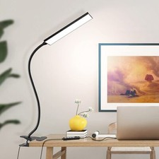 LED Desk Lamp Adjustable Neck Lamp with Clamp Eye-Caring Reading Desk Light 5V picture