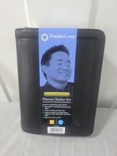 Franklin Covey Premium Leather Black Planner 4.25