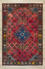 Oriental Hand Knotted Wool Rug Size 6'7