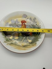 JWK Germany Bavarian Decorative Rooster Themed Plat.  C 1950~Hand Painted picture