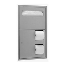 Bobrick 3474 Classic Series™ Recessed Seat Cover & Toilet Tissue picture