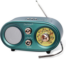 Oncheer Portable Retro Vintage Bluetooth Speaker Radio, FM/AM/SW 3 Band, Adjusta picture