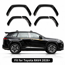 4Pcs Black Fender Flares Wheel Arch Trim Fits Toyota RAV4 2026+ picture
