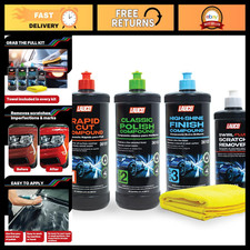3-Step Car Detailing Kit - 32oz Cutting, Polishing & Finishing Compounds + 8oz S picture