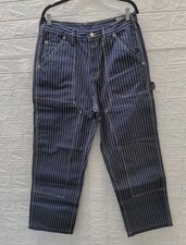 New Okonkwo.Mfg.Co Dark Blue Stripes Pants Mens Size XL picture
