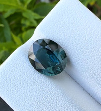 AIG Certified Unheated 4.01ct Teal Sapphire | Natural from Madagascar picture