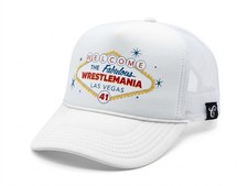 WWE WrestleMania 41 Fabulous Las Vegas Trucker Hat Cap Snapback Adjustable White picture