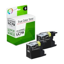 2Pk TCT LC79 Black LC79BK High Yield For Brother MFC J6510DW J6710DW Comp Ink picture