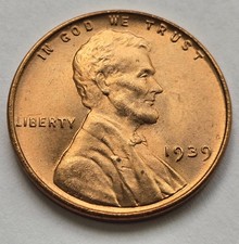1939 Lincoln Wheat Cent 1c - 