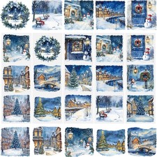 10 * 30cm, Christmas Trees Window Decals Wreaths Scrapbook Stickers Fairytale picture
