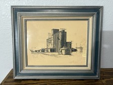 Vintage Framed D.R. Scott 1983 Numbered Art Lithograoph 48/500 Yukon Mills FLAW picture