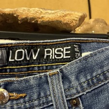 Cruel Girl Juniors 3 Low Rise Slim Wide-Leg Blue Cotton Denim Jeans Pockets picture
