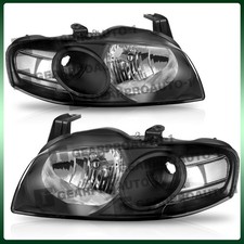 Black Headlights For 2004-2006 Nissan Sentra Sedan 4Door Headlamps Left+Right picture