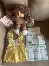 Rare Vintage ‘85 Blue Signed Cabbage Patch Kids Doll-Birth Cert/Adoption Papers picture