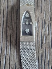 Longines Lady's 14kt White Gold Manual Wind Watch Vintage Running  picture