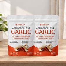 2 Pack Resilia Odorless Aged Garlic Extract 600mg 60 Softgels New Sealed picture