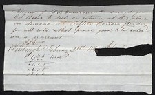 c1840's-50's Jabez Knowlton* Newburgh, ME General Store Receipt for $15 picture