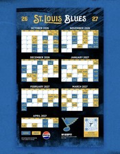 St. Louis Blues 2026-2027 Magnet Schedule Preseason SGA picture