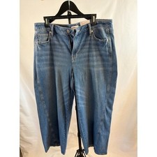 Sonoma Goods For Life Womens Mid-Rise Wide Leg Stretch Jeans Medium Wash 18 picture
