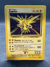 Pokémon TCG Zapdos Base Set 16/102 Holo 1999 Wizards MP picture