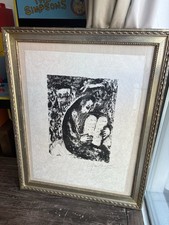 Marc Chagall Moïse et le Veau d'Or 1976 Lithograph on Japon nacré Signed picture