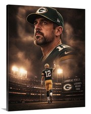 Aaron Rodgers Green Bay Packers Canvas 16x20 Football Quarterback picture