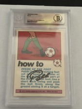 1979 Topps Chewing Company Autographed Pele Trading Card 1/1 Beckett Authentic picture