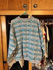 RARE 90s Teal Quicksilver Crewneck Size Xl picture