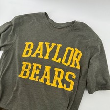 Blue 84 Baylor Bears T Shirt Green Yellow Distressed Graphic Tee Mens M picture