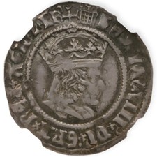 NGC XF45 1509-26 Henry VIII Groat 1st Coinage Portcullis England Hammered Silver picture