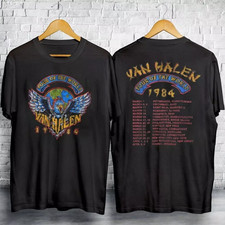 Vtg Van Halen 1984 World Tour Double Sided Rock Concert T-Shirt S-5XL picture