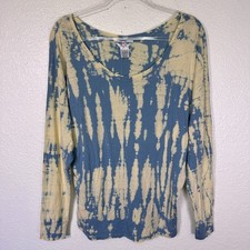 Hard Tail Top Womens Small Tie Dye Long Sleeve Tunic Cotton Modal Artsy USA Y2K picture