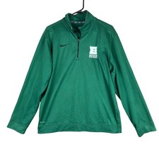 Nike Dri Fit Mens Quarter Zip Pullover Green Bandon High School Logo Medium picture