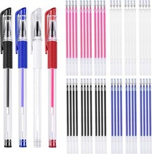 4 Pieces Heat Erasable Pens for Fabric with 28 Refills Fabric Marking Pens Fabri picture