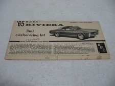 Instruction Sheet Only - AMT Che Riviera 1965 Buick Hardtop Model Kit #T301 picture