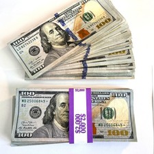 Lot 20x One Hundred ($2000) Dollar Bills Real U.S. Money from Pack. Normal Cash picture