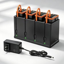 4Pack 6700mAh Battery & Charger for Moultrie Cellular Trail Camera Edge 2/Edge 3 picture