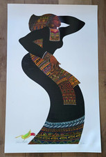 Charles Bibbs Lady in Black III 1996 Signed AP 61/65 Hand Remarqued COA picture
