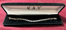 Kay Jewelers 10k white gold &  Diamond 7” Tennis Bracelet picture
