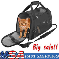 Pet Dog /Small Cat Carrier Soft Sided Comfort Bag Travel Case Airline Approved picture