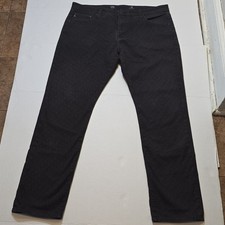AG Adriano Goldschmied Men's Black Dark Wash Slim Straight Stretch 5-Pocket picture