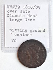 KM#39 1810/09 Over Date Classic Head US Large cent picture