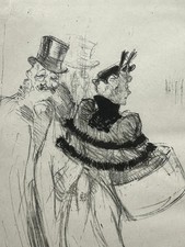 Toulouse Lautrec French 1864-1901 Original Lithograph Les Vieux Messieurs Galler picture
